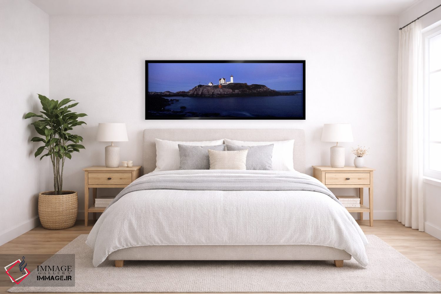 تابلو دکوراتیو Nubble Island, York County, Maine, USA,فانوس دریایی کیپ… اثر پانورامیک ایمجز - D6B