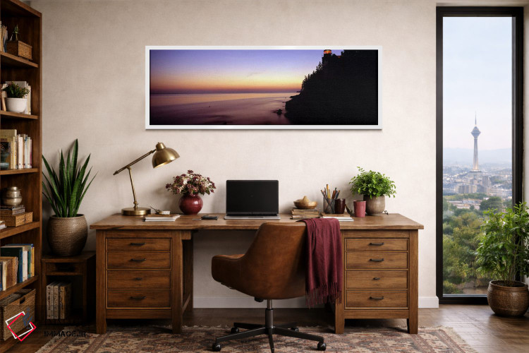 تابلو دکوراتیو Bass Harbor, Hancock County, Maine, USA,غروب رنگارنگ در… اثر پانورامیک ایمجز - D1W