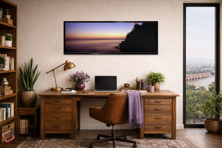 تابلو دکوراتیو Bass Harbor, Hancock County, Maine, USA,غروب رنگارنگ در… اثر پانورامیک ایمجز - D2B