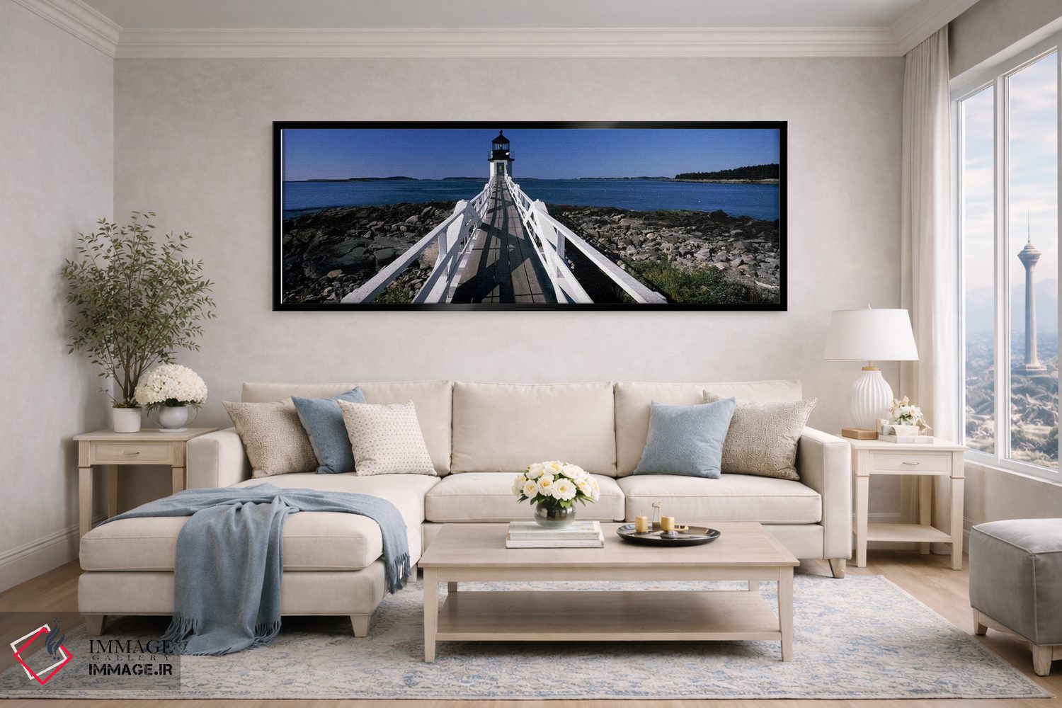 تابلو دکوراتیو built, rebuilt 1858, Port Clyde, Maine, USA,فانوس دریای… اثر پانورامیک ایمجز - D6B