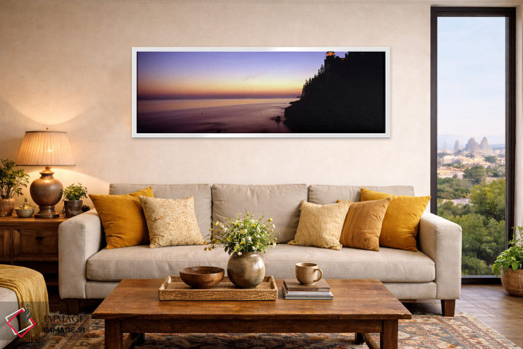 تابلو دکوراتیو Bass Harbor, Hancock County, Maine, USA,غروب رنگارنگ در… اثر پانورامیک ایمجز - D4W