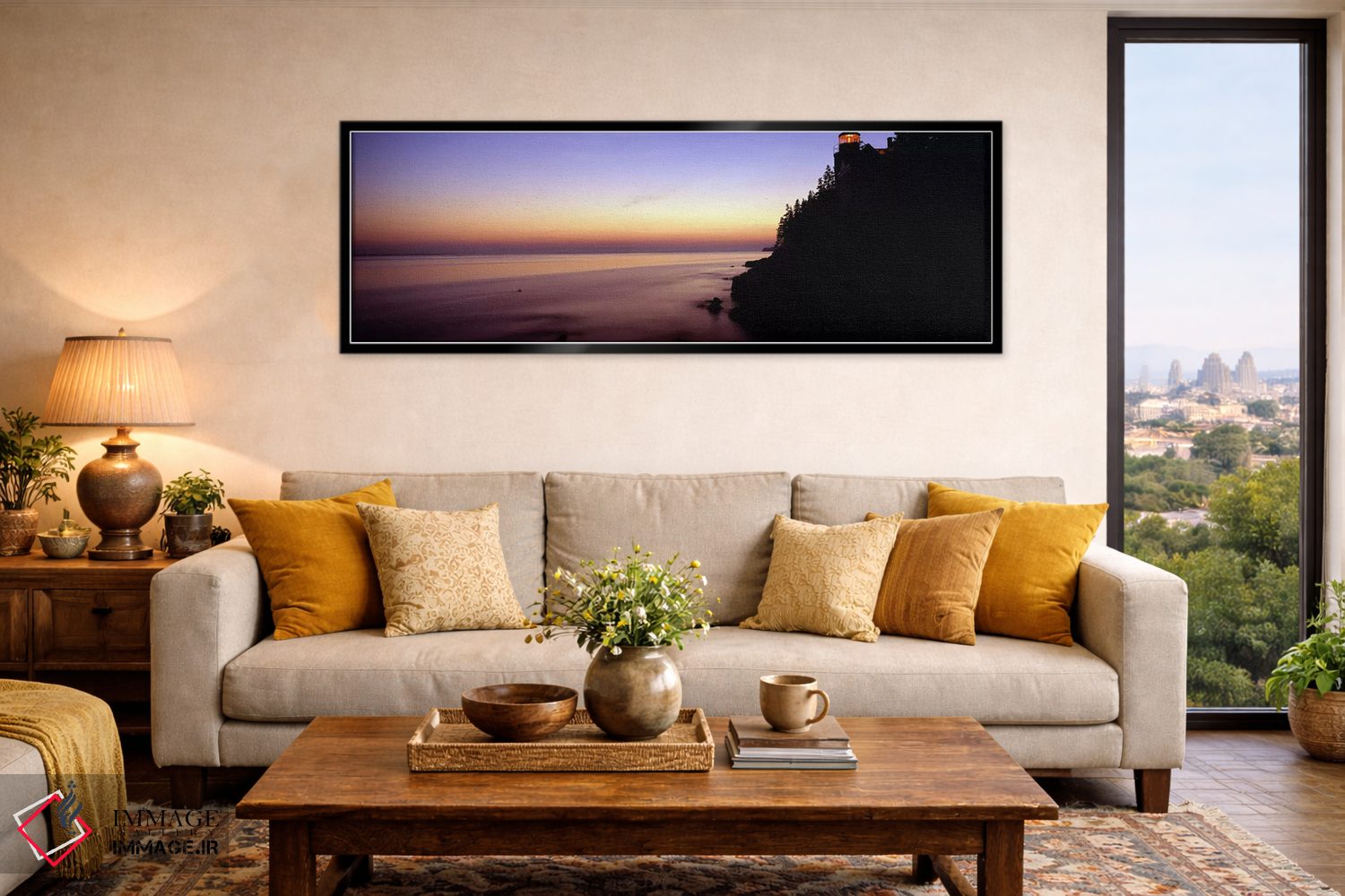 تابلو دکوراتیو Bass Harbor, Hancock County, Maine, USA,غروب رنگارنگ در… اثر پانورامیک ایمجز - D6B