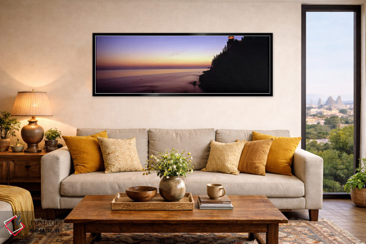 تابلو دکوراتیو Bass Harbor, Hancock County, Maine, USA,غروب رنگارنگ در… اثر پانورامیک ایمجز - D6B