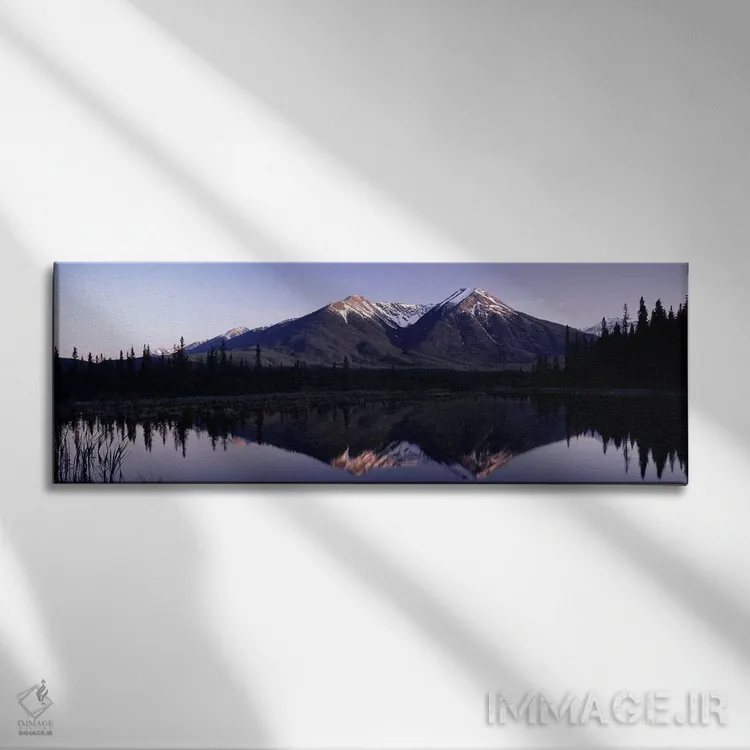 تابلو دکوراتیو Banff, Alberta, Canada,چشم انداز کوهستان و بازتاب آن، ب… اثر پانورامیک ایمجز - نمای روبهرو روی دیوار