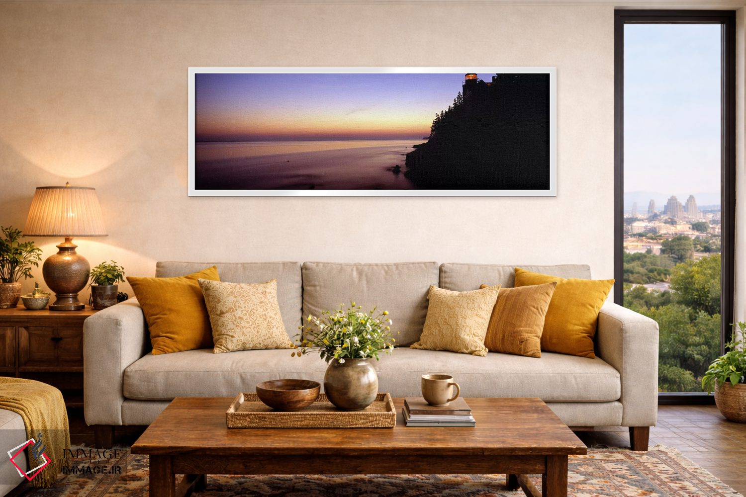 تابلو دکوراتیو Bass Harbor, Hancock County, Maine, USA,غروب رنگارنگ در… اثر پانورامیک ایمجز - D5W