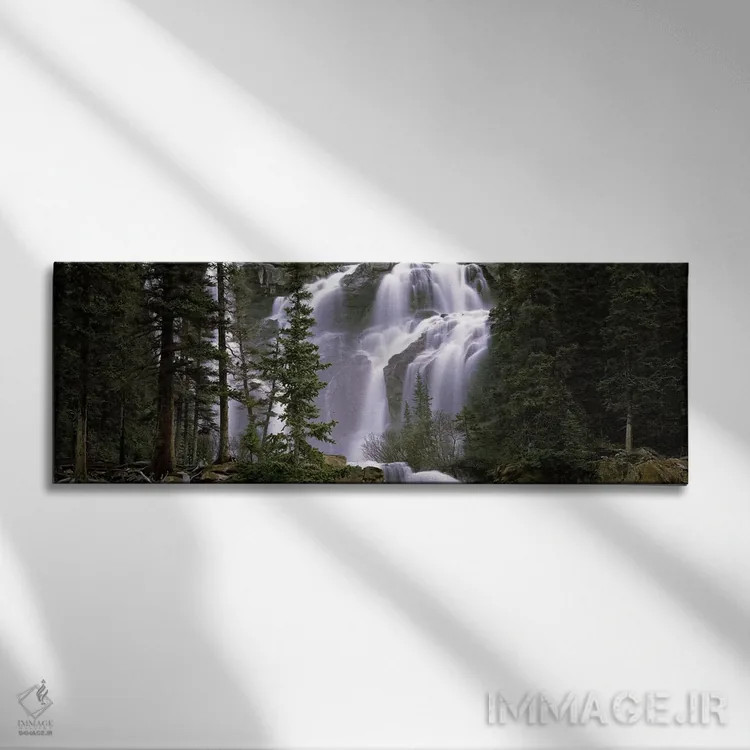 تابلو دکوراتیو Banff, Alberta, Canada,آبشار در جنگل، بنف، آلبرتا، کانا… اثر پانورامیک ایمجز - نمای روبهرو روی دیوار