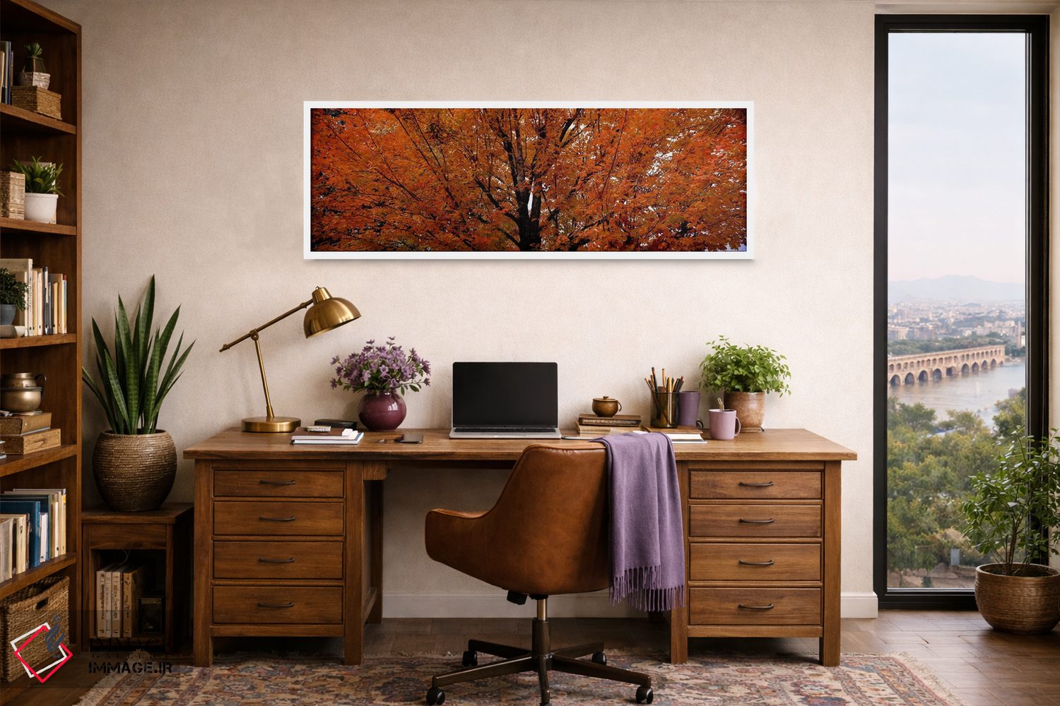 تابلو دکوراتیو USA,درخت افرا در پاییز، ورمونت، ایالات متحده آمریکا اثر پانورامیک ایمجز - D1W