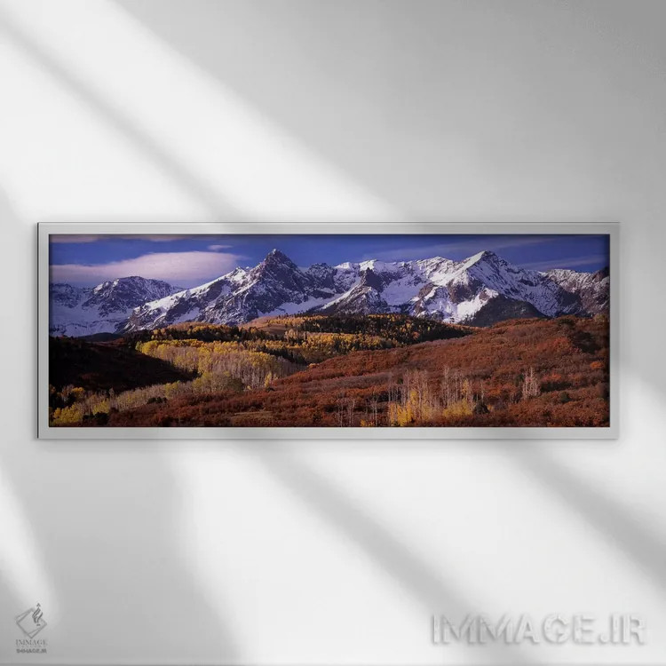 تابلو دکوراتیو near Telluride, Colorado, USA,کوه های پوشیده از برف و ر… اثر پانورامیک ایمجز - نمای قابدار سفید
