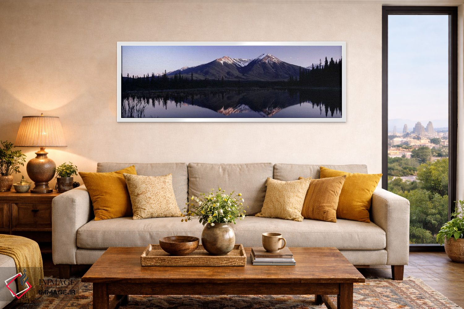 تابلو دکوراتیو Banff, Alberta, Canada,چشم انداز کوهستان و بازتاب آن، ب… اثر پانورامیک ایمجز - D4W