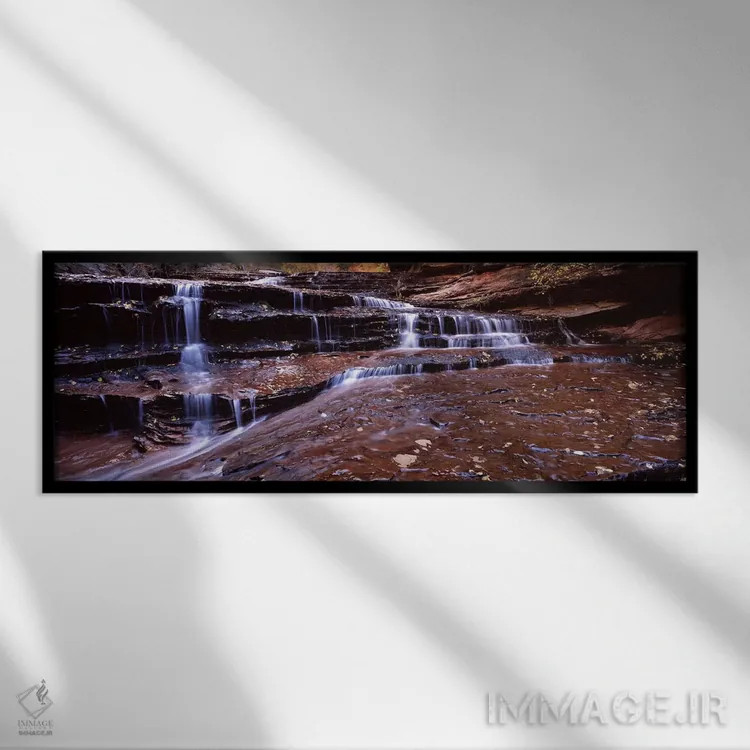 تابلو دکوراتیو North Creek, Zion National Park, Utah, USA,جویباری که ا… اثر پانورامیک ایمجز - نمای قابدار مشکی