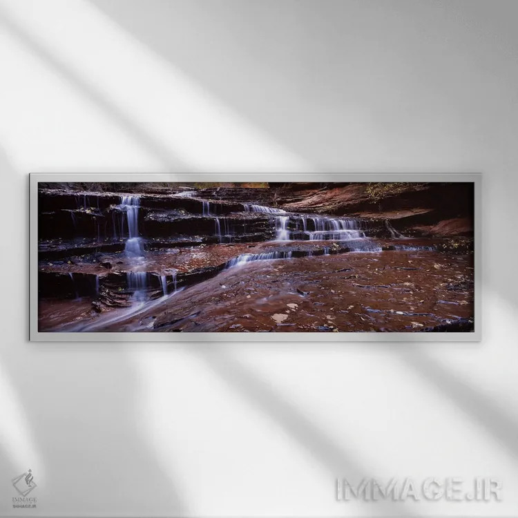 تابلو دکوراتیو North Creek, Zion National Park, Utah, USA,جویباری که ا… اثر پانورامیک ایمجز - نمای قابدار سفید