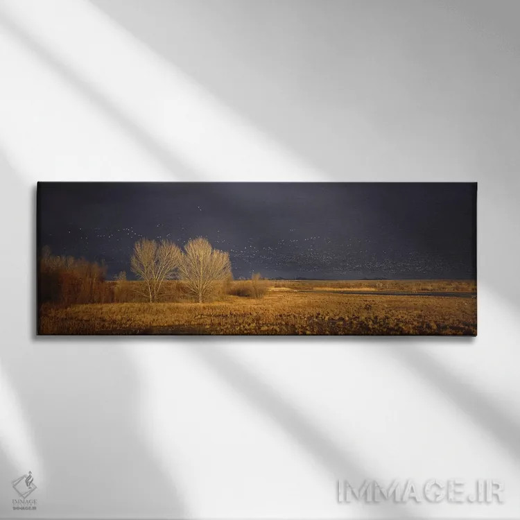 تابلو دکوراتیو Bosque del Apache National Wildlife Reserve, Socorro Co… اثر پانورامیک ایمجز - نمای روبهرو روی دیوار