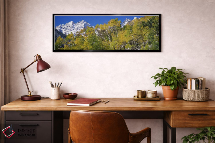 تابلو دکوراتیو Maroon Bells, Aspen, Pitkin County, Colorado, USA,جنگل… اثر پانورامیک ایمجز - D3B
