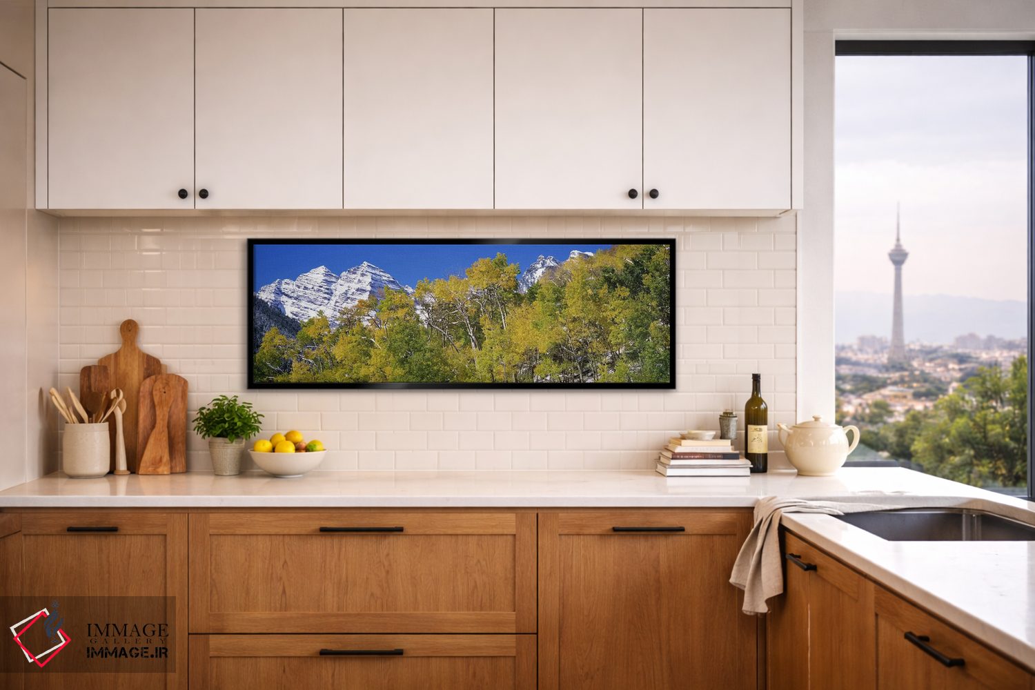 تابلو دکوراتیو Maroon Bells, Aspen, Pitkin County, Colorado, USA,جنگل… اثر پانورامیک ایمجز - D6B