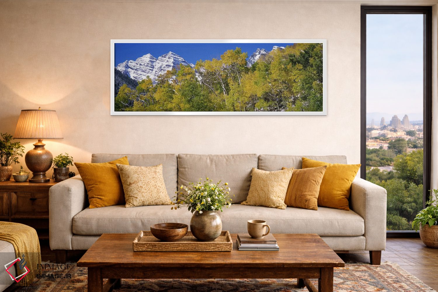 تابلو دکوراتیو Maroon Bells, Aspen, Pitkin County, Colorado, USA,جنگل… اثر پانورامیک ایمجز - D5W