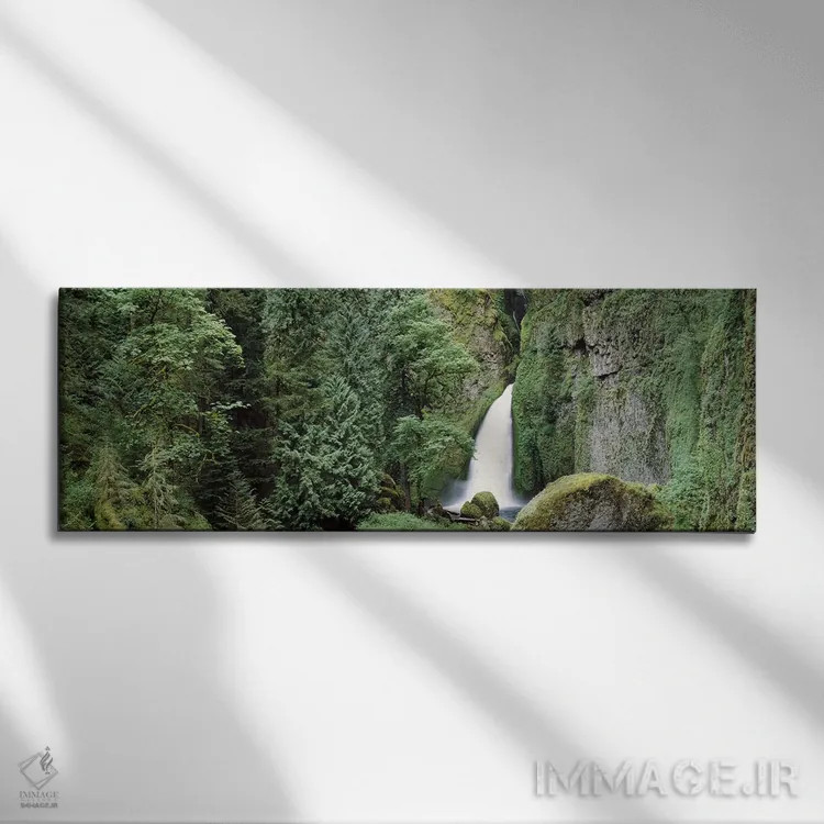 تابلو دکوراتیو Columbia River Gorge, Oregon, USA,آبشار در جنگل، دره رو… اثر پانورامیک ایمجز - نمای روبهرو روی دیوار