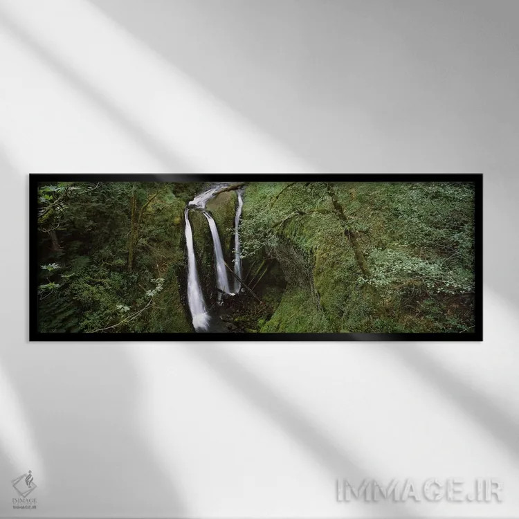 تابلو دکوراتیو Triple Falls, Columbia River Gorge, Oregon, USA,نمای زا… اثر پانورامیک ایمجز - نمای قابدار مشکی
