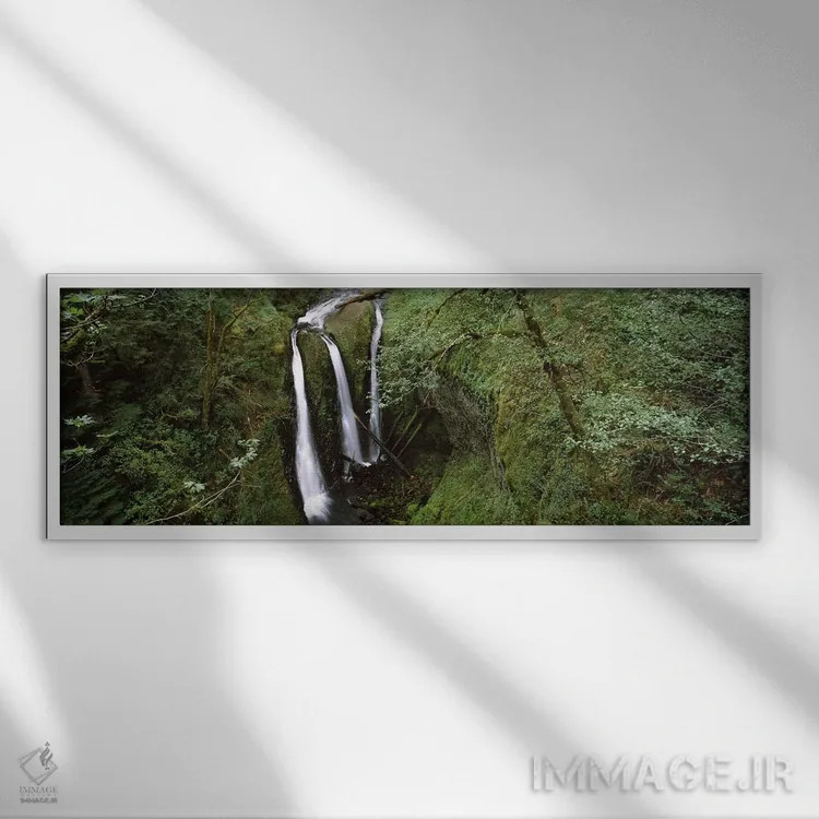 تابلو دکوراتیو Triple Falls, Columbia River Gorge, Oregon, USA,نمای زا… اثر پانورامیک ایمجز - نمای قابدار سفید