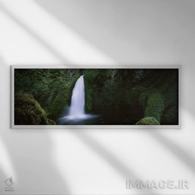تابلو دکوراتیو Columbia River Gorge, Oregon, USA #2,آبشار در جنگل، دره… اثر پانورامیک ایمجز - نمای قابدار سفید