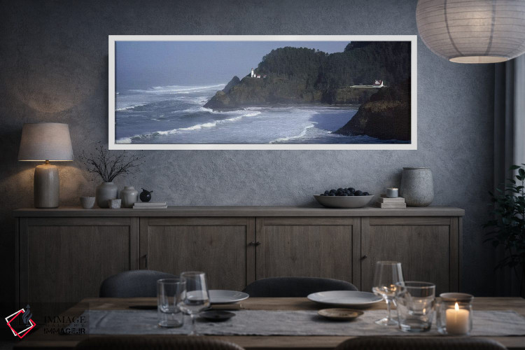 تابلو دکوراتیو Heceta Head, Lane County, Oregon, USA,نمای دور از فانوس… اثر پانورامیک ایمجز - D3W
