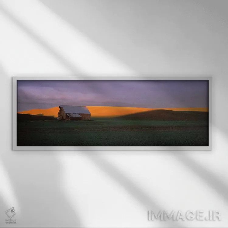 تابلو دکوراتیو Palouse, Whitman County, Washington State, USA,اصطبل در… اثر پانورامیک ایمجز - نمای قابدار سفید