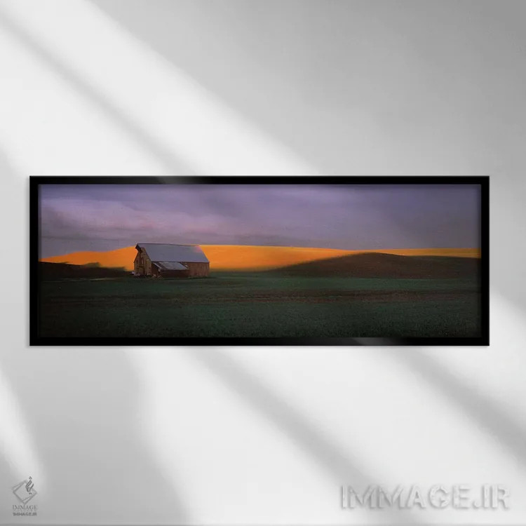 تابلو دکوراتیو Palouse, Whitman County, Washington State, USA,اصطبل در… اثر پانورامیک ایمجز - نمای قابدار مشکی