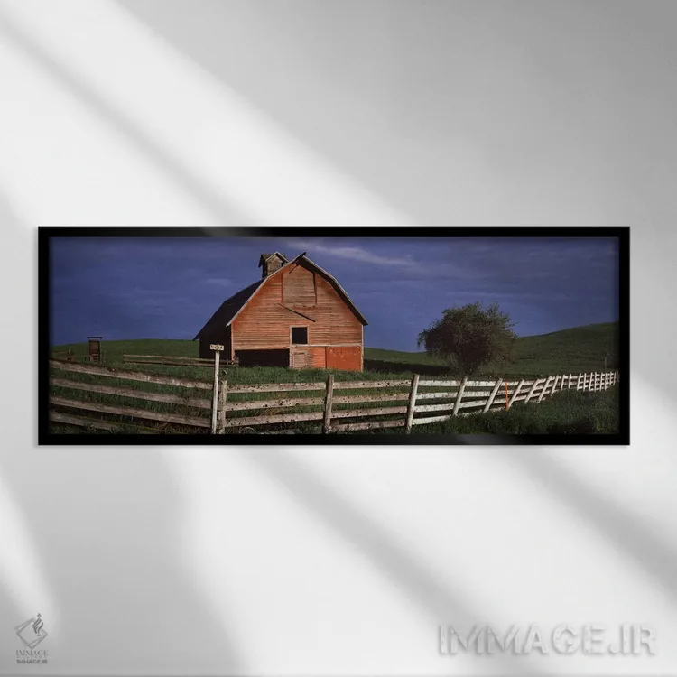 تابلو دکوراتیو Palouse, Whitman County, Washington State, USA,اصطبل قد… اثر پانورامیک ایمجز - نمای قابدار مشکی