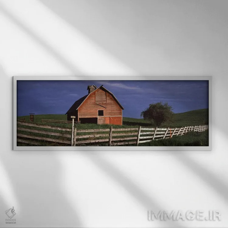 تابلو دکوراتیو Palouse, Whitman County, Washington State, USA,اصطبل قد… اثر پانورامیک ایمجز - نمای قابدار سفید