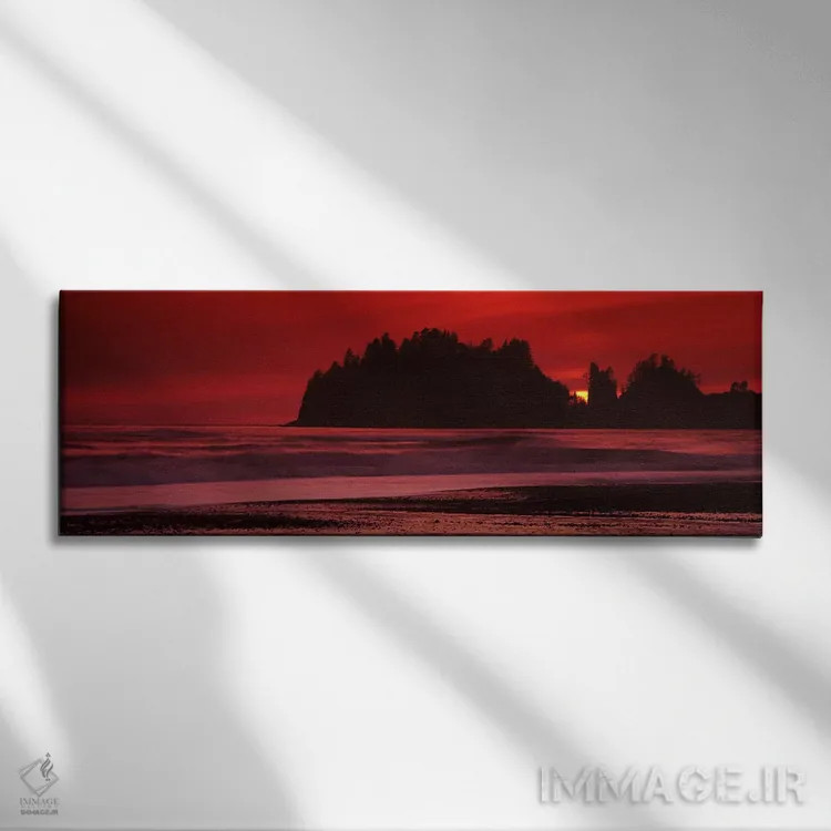 تابلو دکوراتیو Second Beach, Washington State, USA #2,سیلوت صخره های د… اثر پانورامیک ایمجز - نمای روبهرو روی دیوار