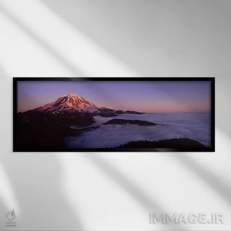 تابلو دکوراتیو Mt Rainier, Pierce County, Washington State, USA,دریایی… اثر پانورامیک ایمجز - نمای قابدار مشکی