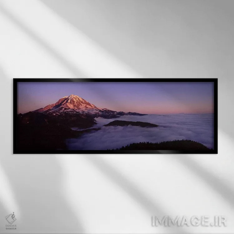 تابلو دکوراتیو Mt Rainier, Pierce County, Washington State, USA,دریایی… اثر پانورامیک ایمجز - نمای قابدار مشکی