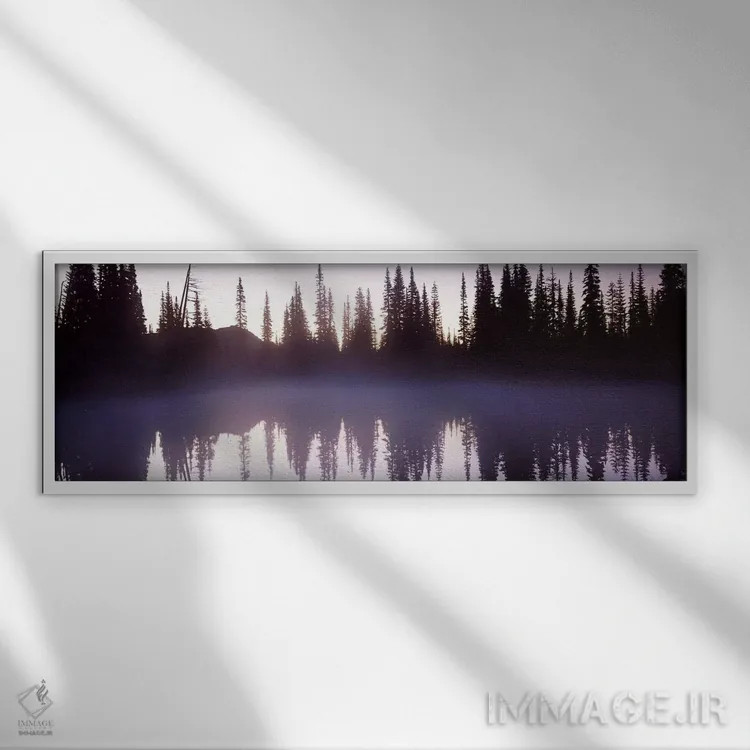 تابلو دکوراتیو Mt Rainier, Pierce County, Washington State, USA,بازتاب… اثر پانورامیک ایمجز - نمای قابدار سفید