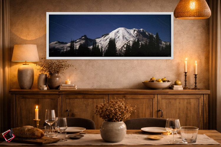 تابلو دکوراتیو Mt Rainier, Washington State, USA,رد ستاره ها بر فراز ک… اثر پانورامیک ایمجز - D2W