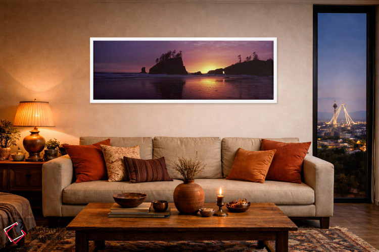 تابلو دکوراتیو Second Beach, Washington State, USA #3,سیلوت صخره های د… اثر پانورامیک ایمجز - D4W