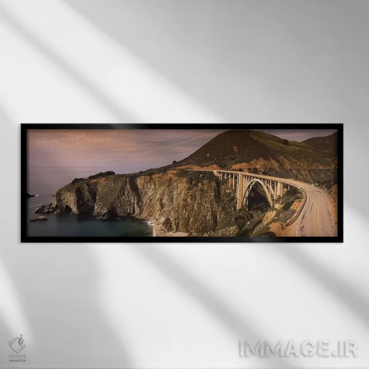 تابلو دکوراتیو Big Sur, Monterey County, California, USA,منظره ساحلی ب… اثر پانورامیک ایمجز - نمای قابدار مشکی