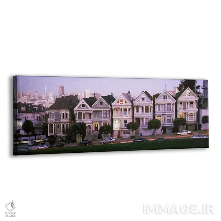 تابلو دکوراتیو Postcard Row, The Seven Sisters, Painted Ladies, Alamo… اثر پانورامیک ایمجز - نمای پرسپکتیو محصول