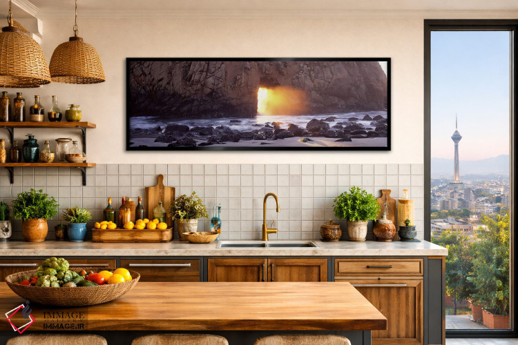 تابلو دکوراتیو Pfeiffer Beach, Big Sur, California, USA,غروب خورشید از… اثر پانورامیک ایمجز - D2B