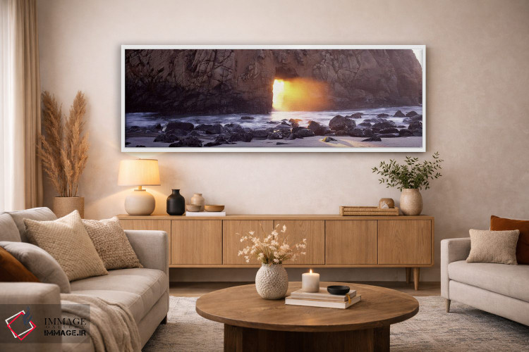 تابلو دکوراتیو Pfeiffer Beach, Big Sur, California, USA,غروب خورشید از… اثر پانورامیک ایمجز - D3W