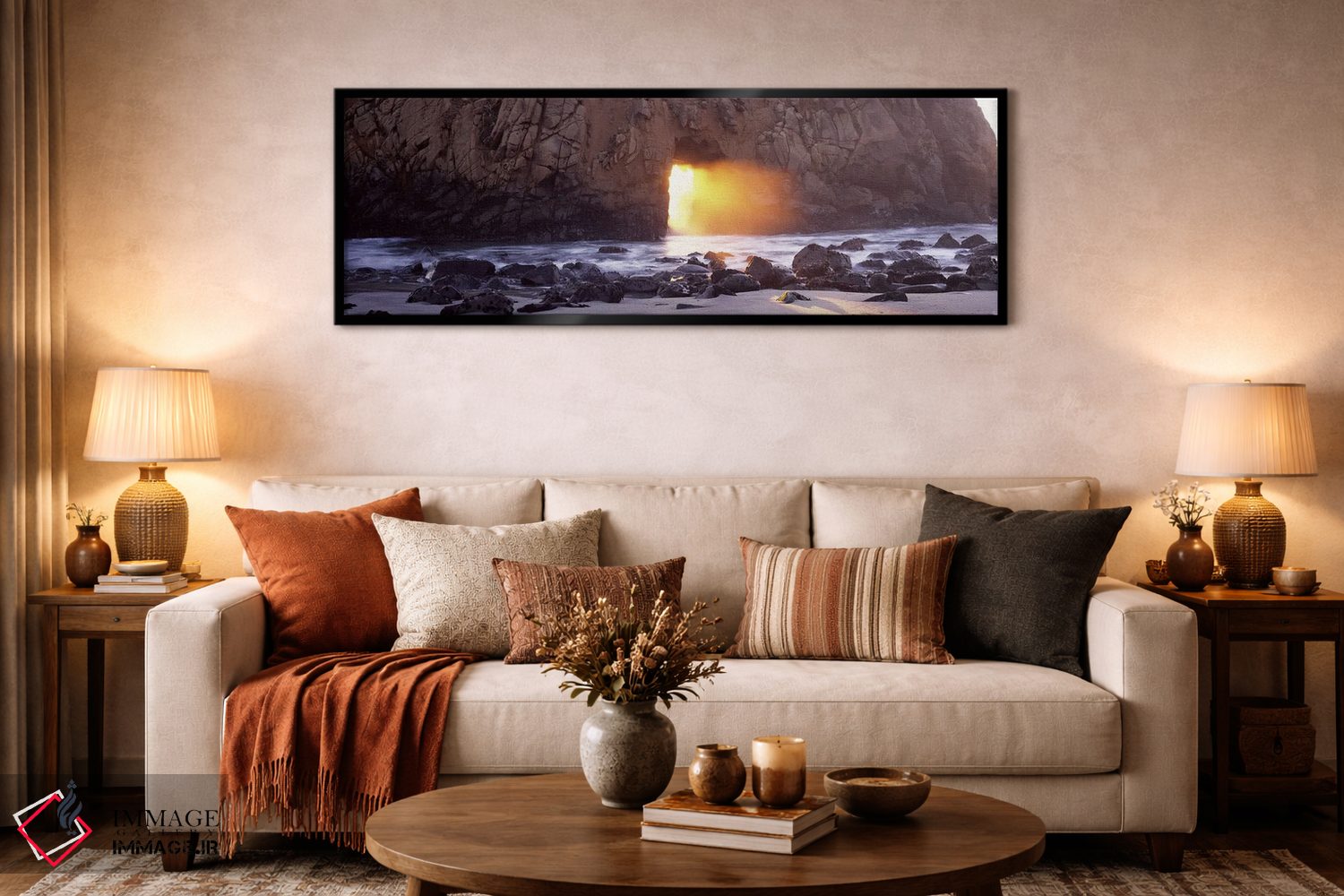 تابلو دکوراتیو Pfeiffer Beach, Big Sur, California, USA,غروب خورشید از… اثر پانورامیک ایمجز - D6B