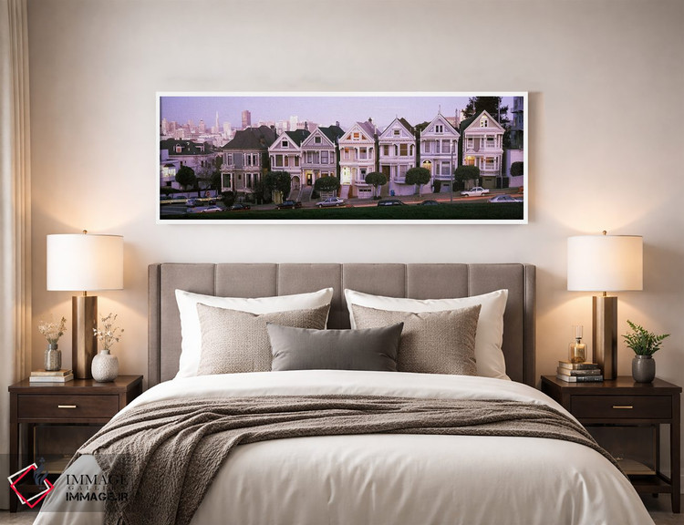 تابلو دکوراتیو Postcard Row, The Seven Sisters, Painted Ladies, Alamo… اثر پانورامیک ایمجز - D3W