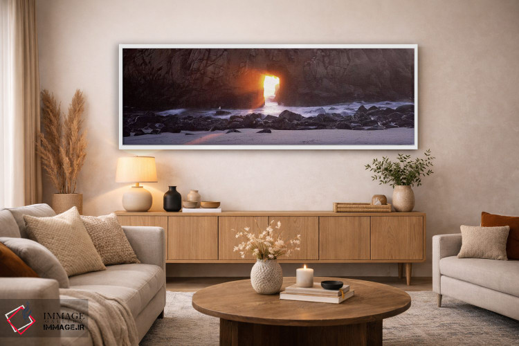 تابلو دکوراتیو Keyhole Rock, Pfeiffer Beach, Big Sur, California, USA… اثر پانورامیک ایمجز - D3W