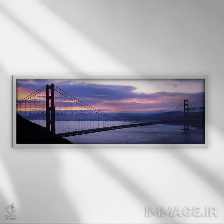تابلو دکوراتیو Golden Gate Bridge, San Francisco, California, USA,سایه… اثر پانورامیک ایمجز - نمای قابدار سفید