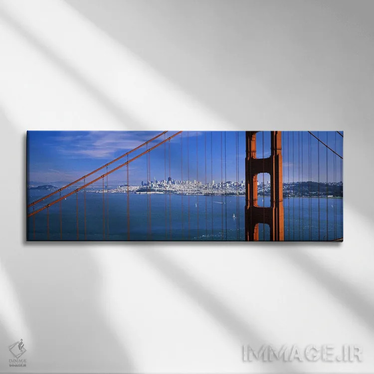 تابلو دکوراتیو Golden Gate Bridge, San Francisco, California, USA,پل م… اثر پانورامیک ایمجز - نمای روبهرو روی دیوار