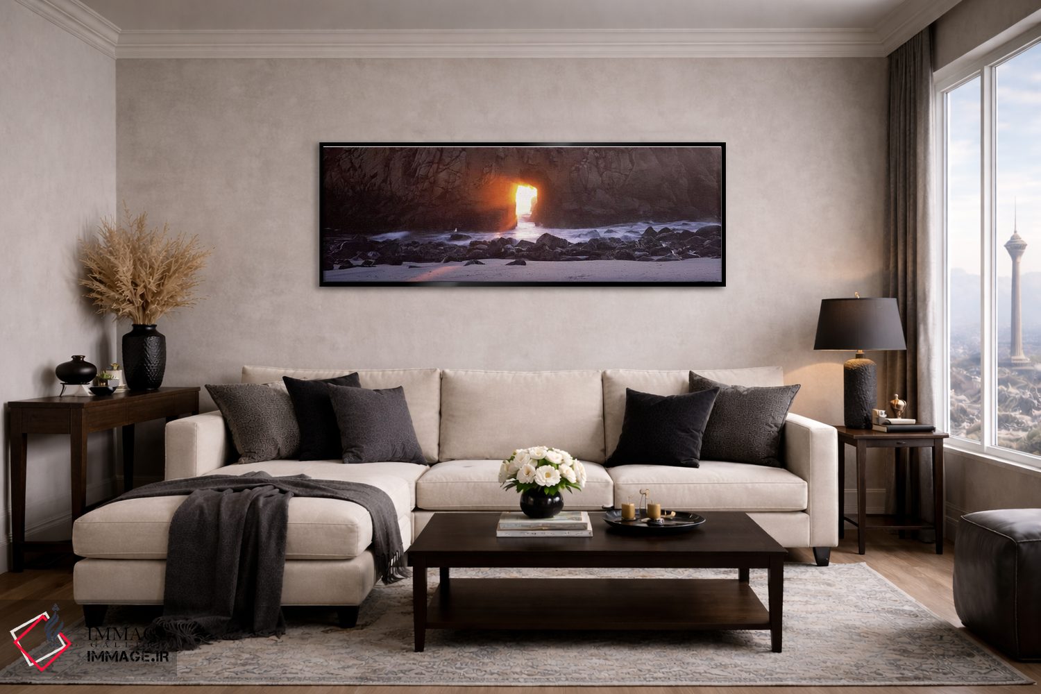 تابلو دکوراتیو Keyhole Rock, Pfeiffer Beach, Big Sur, California, USA… اثر پانورامیک ایمجز - D5B