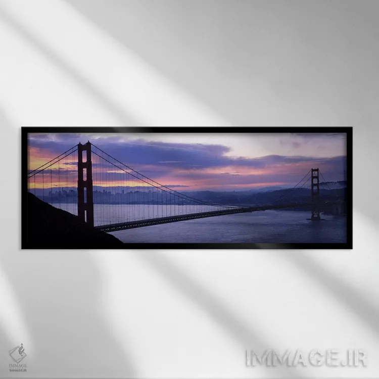 تابلو دکوراتیو Golden Gate Bridge, San Francisco, California, USA,سایه… اثر پانورامیک ایمجز - نمای قابدار مشکی