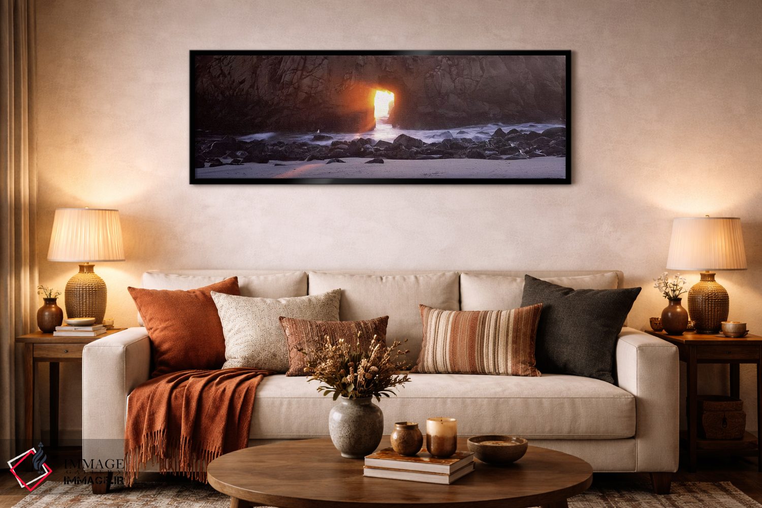 تابلو دکوراتیو Keyhole Rock, Pfeiffer Beach, Big Sur, California, USA… اثر پانورامیک ایمجز - D6B