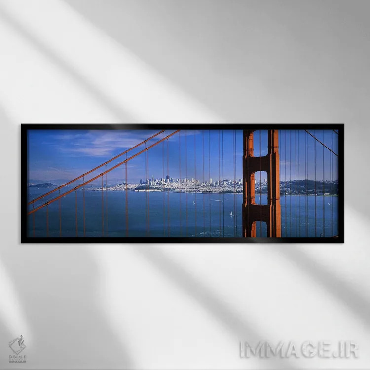 تابلو دکوراتیو Golden Gate Bridge, San Francisco, California, USA,پل م… اثر پانورامیک ایمجز - نمای قابدار مشکی