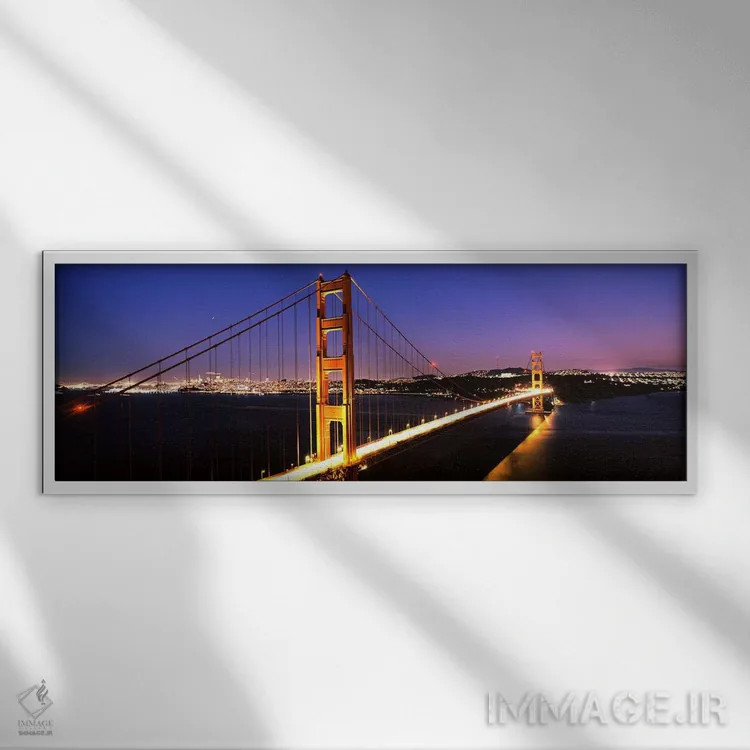 تابلو دکوراتیو Golden Gate Bridge, San Francisco, California, USA,پل م… اثر پانورامیک ایمجز - نمای قابدار سفید
