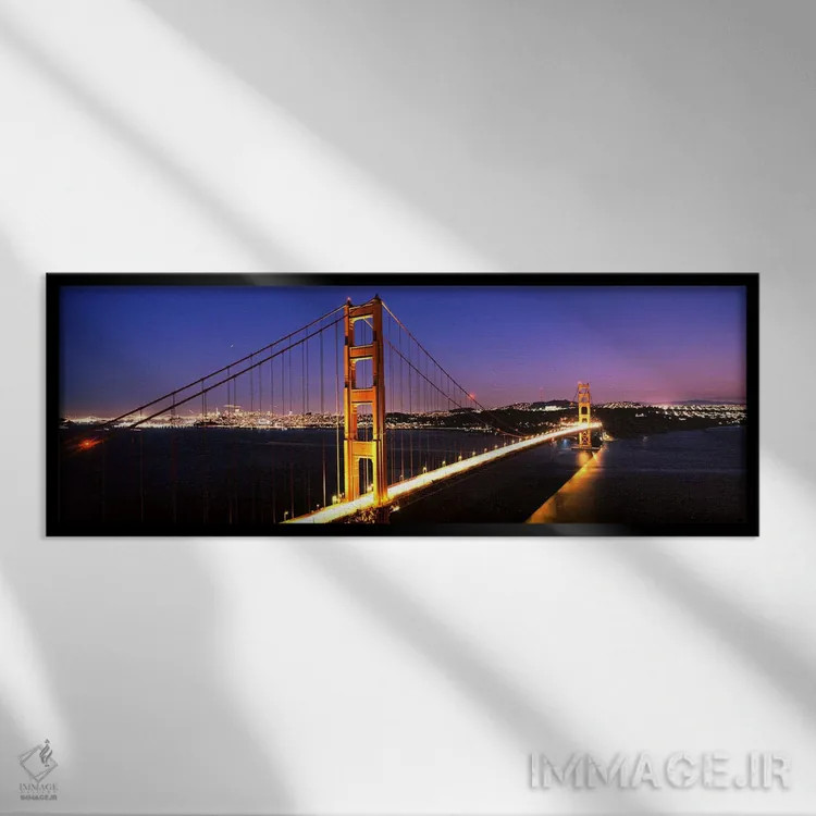 تابلو دکوراتیو Golden Gate Bridge, San Francisco, California, USA,پل م… اثر پانورامیک ایمجز - نمای قابدار مشکی