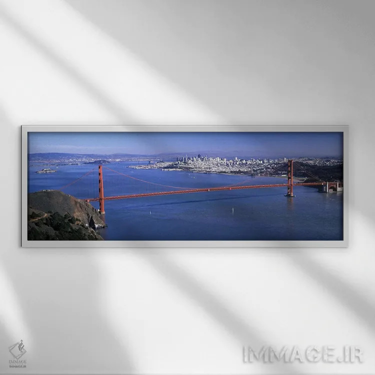 تابلو دکوراتیو Golden Gate Bridge, San Francisco, California, USA #4,ن… اثر پانورامیک ایمجز - نمای قابدار سفید